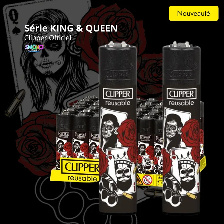 Briquet Clipper série King & Queen